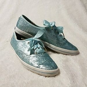 Kate Spade Glitter Keds Light Blue
